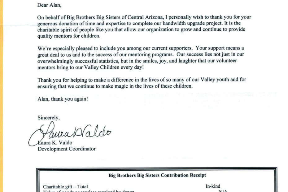 Letter of appreciation recognizing Dr. Alan F. Castillo for community mentorship and leadership.